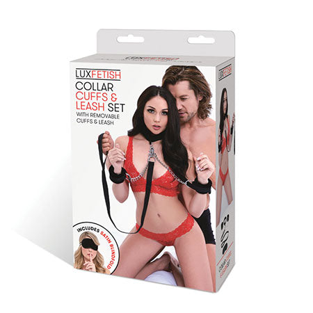 Lux Fetish Collar Cuffs & Leash Set - Not Very Vanilla