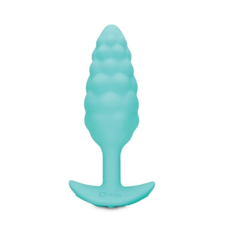 b-Vibe Bump Rechargeable Vibrating Silicone Textured Anal Plug Mint - Not Very Vanilla