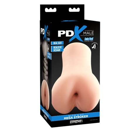 PDX Male Blow & Go Squeezable Anal Mega Stroker Beige - Not Very Vanilla