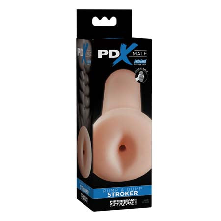 PDX Male Pump & Dump Squeezable Anal Stroker Beige - Not Very Vanilla