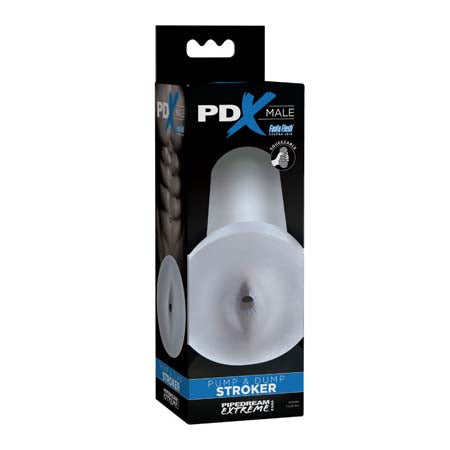 PDX Male Pump & Dump Squeezable Anal Stroker Clear - Not Very Vanilla