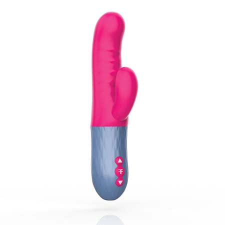 FemmeFunn Essenza Rechargeable Silicone Dual Stimulation Thrusting Vibrator Pink - Not Very Vanilla