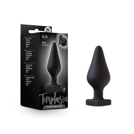 Blush Temptasia 'Fuck Me' Silicone Anal Plug with Heart-Shaped Base Black - Not Very Vanilla