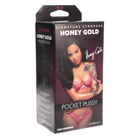 Signature Strokers - Honey Gold - ULTRASKYN Pocket Pussy Caramel - Not Very Vanilla