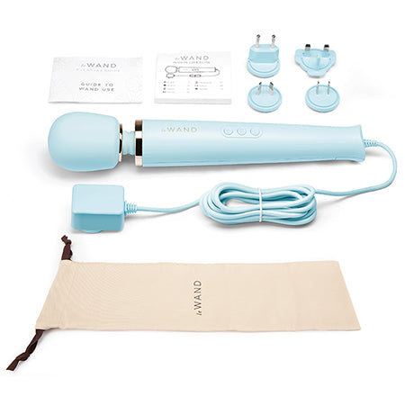 Le Wand Plug-In Vibrating Massager Sky Blue - Not Very Vanilla