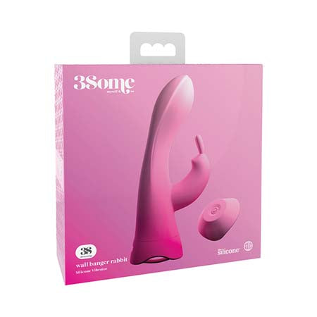 Pipedream 3Some Wall Banger Rabbit Vibrator With Suction Cup Pink - Not Very Vanilla