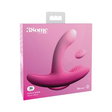 Pipedream 3Some Rock n' Grind Dual Stimulation Silicone Vibrator Pink - Not Very Vanilla