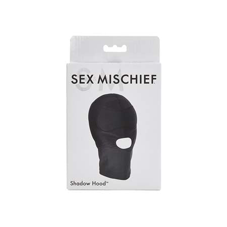 Sportsheets Sex & Mischief Shadow Hood Full-Head Mask with Open Mouth Black - Not Very Vanilla