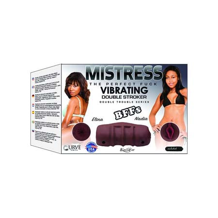 Curve Toys Mistress Perfect Fuck Double Trouble BFFs Elina & Nadia Vibrating Stroker Brown - Not Very Vanilla