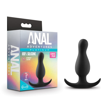 Blush Anal Adventures Platinum Silicone Curve Plug Black - Not Very Vanilla