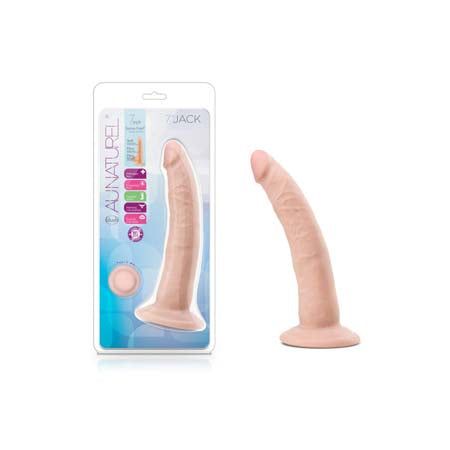 Blush Au Naturel Jack 7.5 in. Posable Dual Density Dildo with Suction Cup Beige - Not Very Vanilla