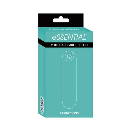 Powerbullet eSSENTIAL Rechargeable 3 in. Bullet Vibrator Teal - Not Very Vanilla