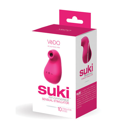 Suki Sonic Suction Rechargeable Vibrator Foxy Pink - Not Very Vanilla