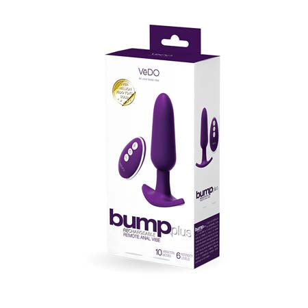 Bump Plus Rechargeable Remote Control Anal Vibe Purple - Not Very Vanilla