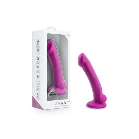 Blush Avant D9 Ergo Mini 7 in. Dual Density Silicone Dildo with Suction Cup Violet - Not Very Vanilla