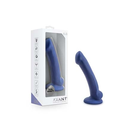 Blush Avant D10 Ergo Mini 7 in. Dual Density Silicone Dildo with Suction Cup Indigo - Not Very Vanilla