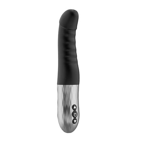 Forto Thruster Rechargeable Silicone Thrusting G-Spot Vibrator Black - Not Very Vanilla