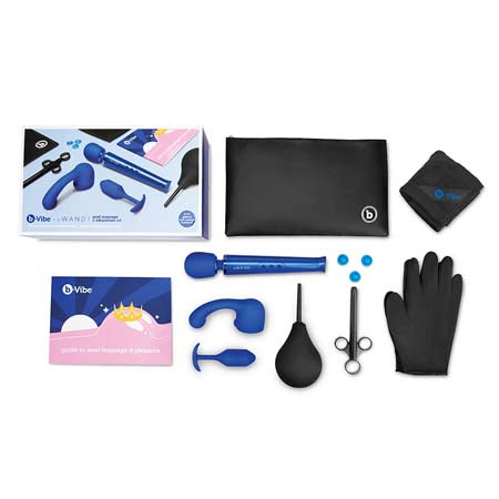 b-Vibe Anal Massage & Education Set Blue - Not Very Vanilla