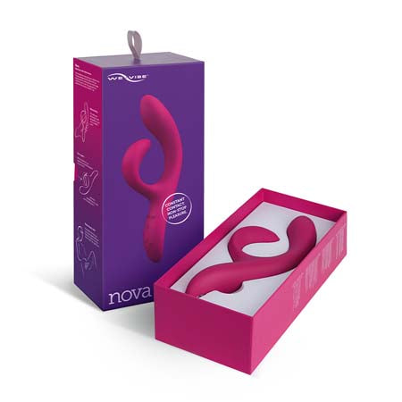 We-Vibe Nova 2 Rechargeable Flexible Silicone Rabbit Vibrator Pink - Not Very Vanilla