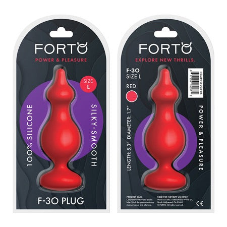 Forto F-30 Pointer Silicone Anal Plug Large Red - Not Very Vanilla