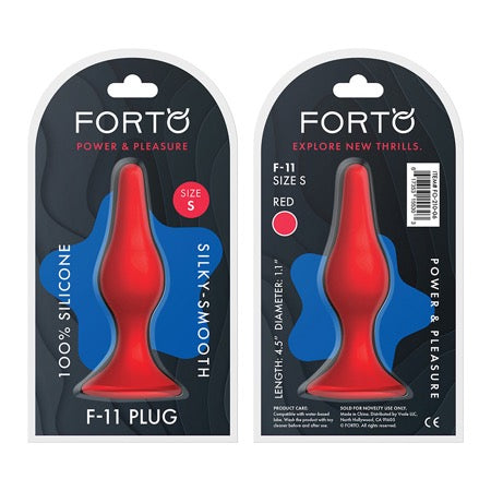 Forto F-11 Lungo Silicone Anal Plug Small Red - Not Very Vanilla