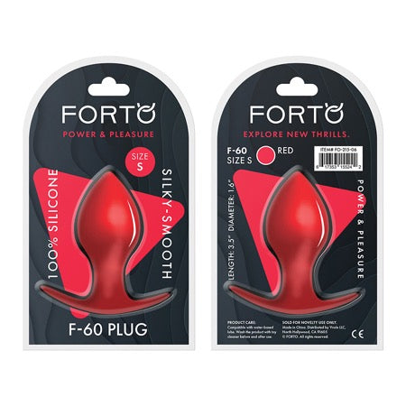 Forto F-60 Spade Silicone Anal Plug Small Red - Not Very Vanilla