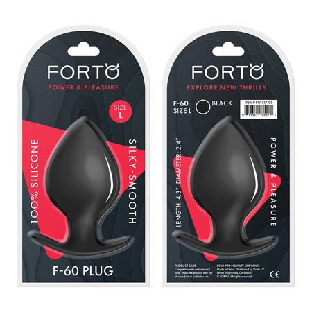 Forto F-60 Spade Silicone Anal Plug Large Black - Not Very Vanilla