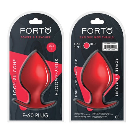 Forto F-60 Spade Silicone Anal Plug Large Red - Not Very Vanilla