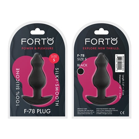 Forto F-78 Pointee Silicone Anal Plug Small Black - Not Very Vanilla