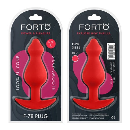 Forto F-78 Pointee Silicone Anal Plug Large Red - Not Very Vanilla