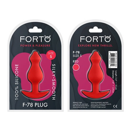 Forto F-78 Pointee Silicone Anal Plug Small Red - Not Very Vanilla