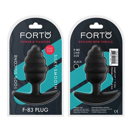 Forto F-83 Spiral Silicone Anal Plug Black - Not Very Vanilla