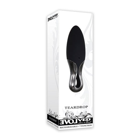 Evolved Teardrop Rechargeable Silicone Mini Vibrator Black - Not Very Vanilla