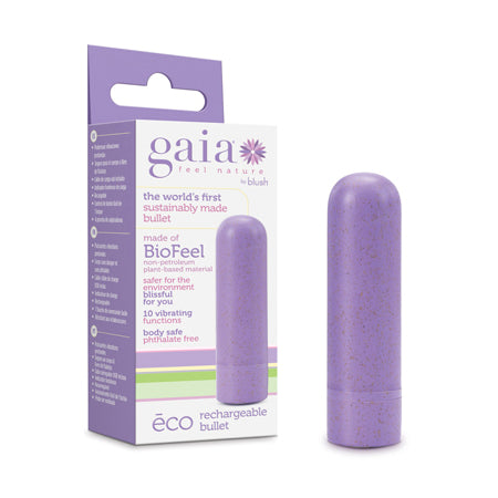 Blush Gaia Eco Rechargeable Bullet Vibrator Lilac - Not Very Vanilla