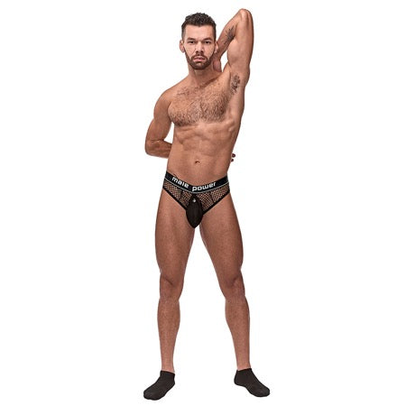 Male Power Cock Pit Net Cock Ring Thong Blk LX - Not Very Vanilla