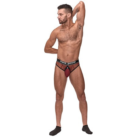 Male Power Cock Pit Net Cock Ring Thong Bur LX - Not Very Vanilla