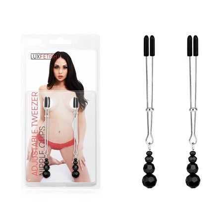 Lux Fetish Adjustable Tweezer Nipple Clips - Not Very Vanilla