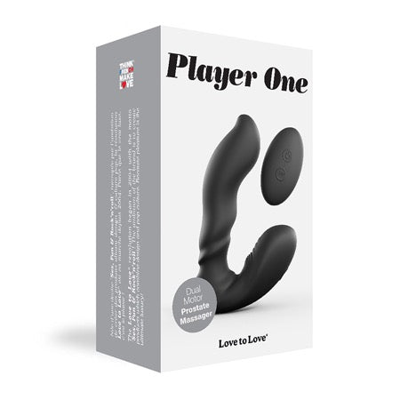 Love to Love Player One Dual Motor Vibrating Prostate Massager With Remote Black - Not Very Vanilla