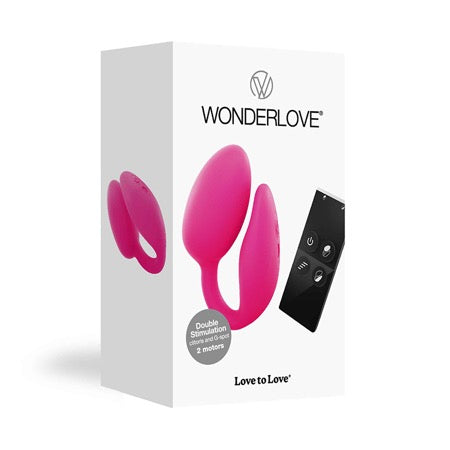 Love to Love Wonderlove Dual Stimulation Clitoris & G-Spot Vibrator With Remote Pink - Not Very Vanilla