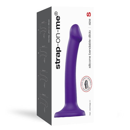 Strap-On-Me Bendable Dual-Density Silicone Suction Cup Dildo Purple S - Not Very Vanilla