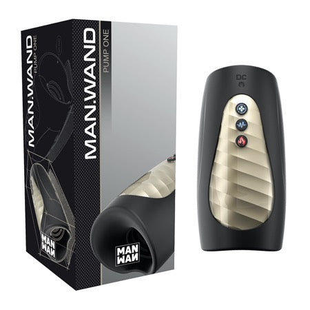 Man.Wand Pump One Rechargeable Multi-Function Masturbator Black - Not Very Vanilla