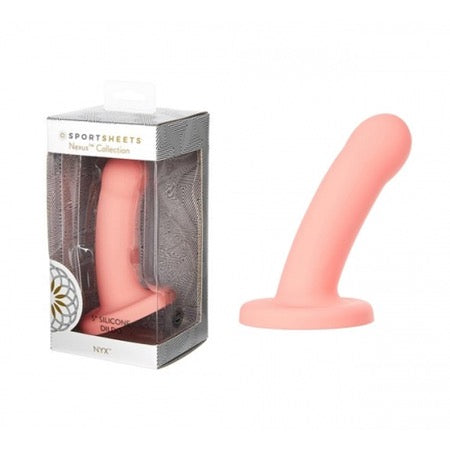 Sportsheets Nexus Collection Nyx 5 in. Silicone Dildo with Suction Cup Coral - Not Very Vanilla