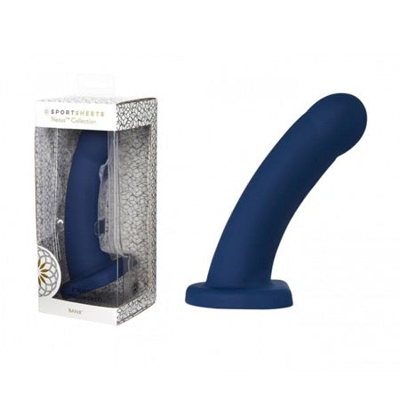 Sportsheets Nexus Collection Banx 8 in. Silicone Hollow Dildo Navy - Not Very Vanilla