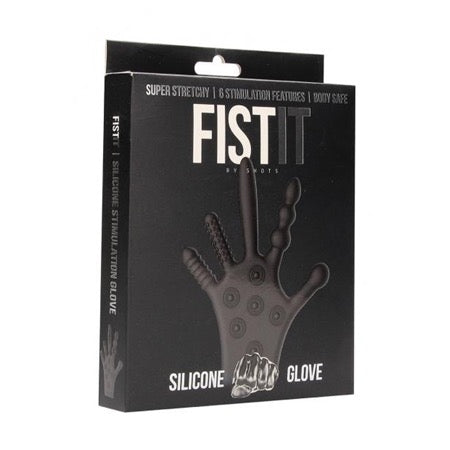 Shots Fist It Silicone Stimulation Glove Black - Not Very Vanilla