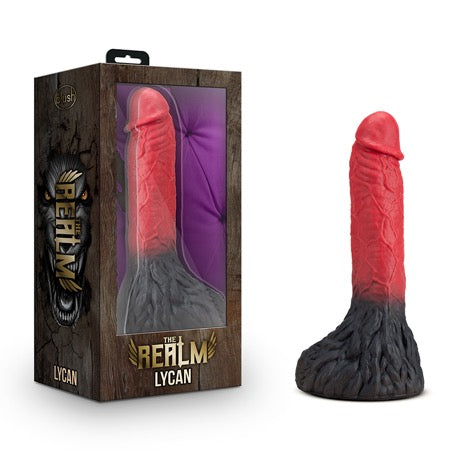 Blush The Realm Lycan 10.5 in. Silicone Lock On Fantasy Werewolf Dildo Red - Not Very Vanilla