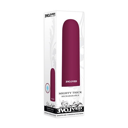 Evolved Mighty Thick Rechargeable Bullet Vibrator Burgundy - Not Very Vanilla