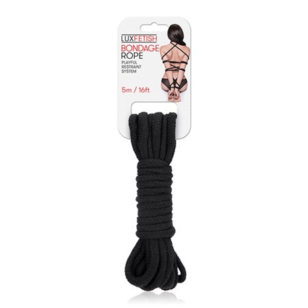 Lux Fetish Bondage Rope 5 m / 16 ft. Black - Not Very Vanilla