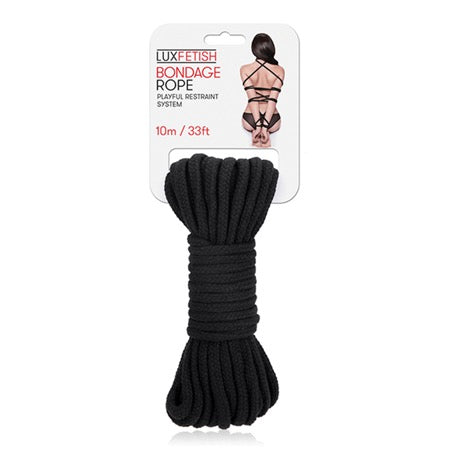 Lux Fetish Bondage Rope 10 m / 33 ft. Black - Not Very Vanilla