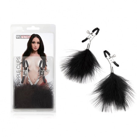 Lux Fetish Feather Nipple Clips - Not Very Vanilla