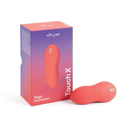 We-Vibe Touch X Rechargeable Silicone Lay-On Vibrator & Massager Crave Coral - Not Very Vanilla